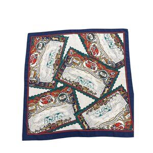 Vintage Ringling Bros. Barnum & Bailey Circus Scarf 30.5" Square Multicolor Prin